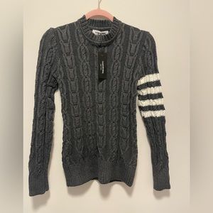 NWT Thom Browne cable knit sweater